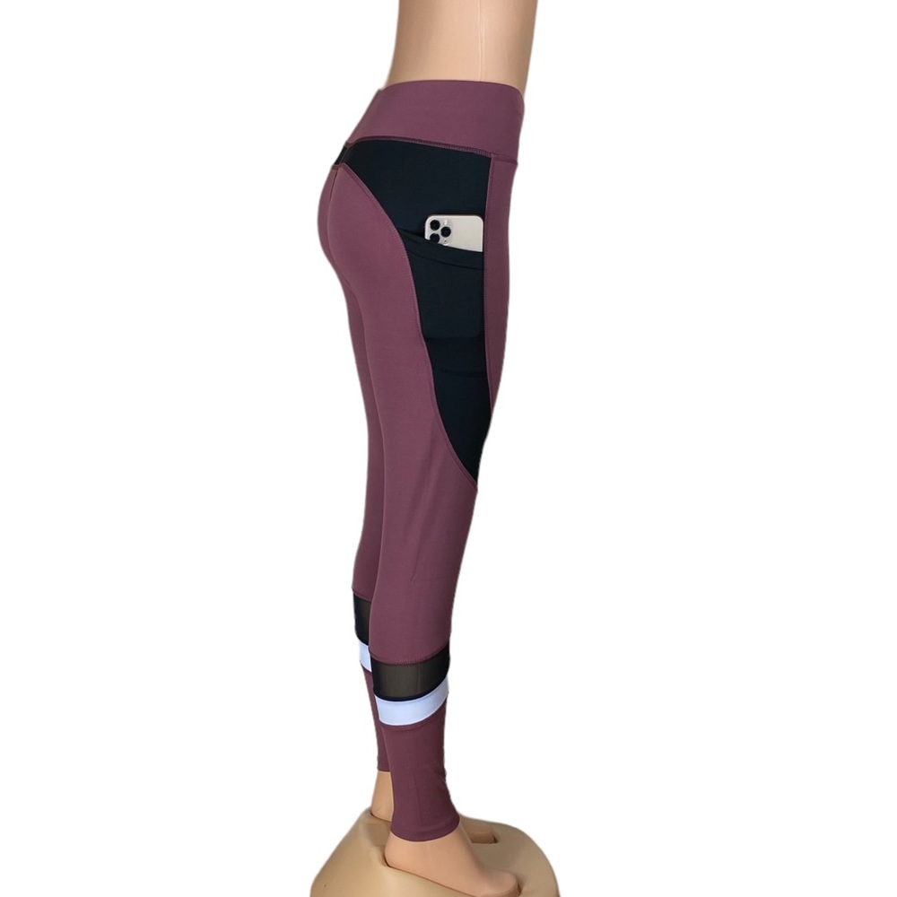 Women's Cutout High Waist Yoga Pants with Pockets Gym Leggings